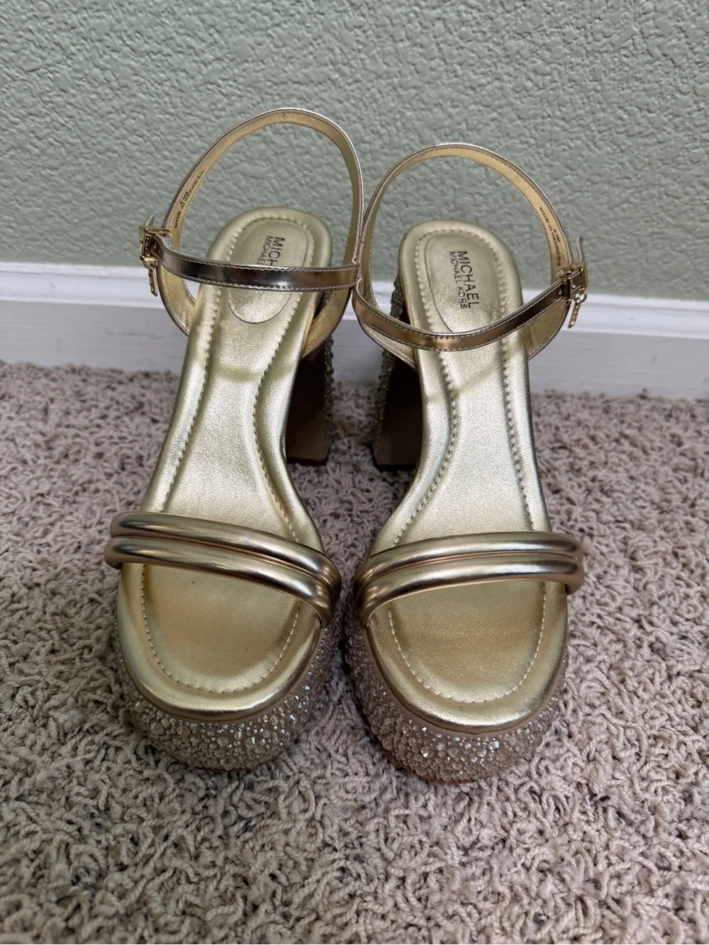 Michael Kors Gold Platforms - W8.5